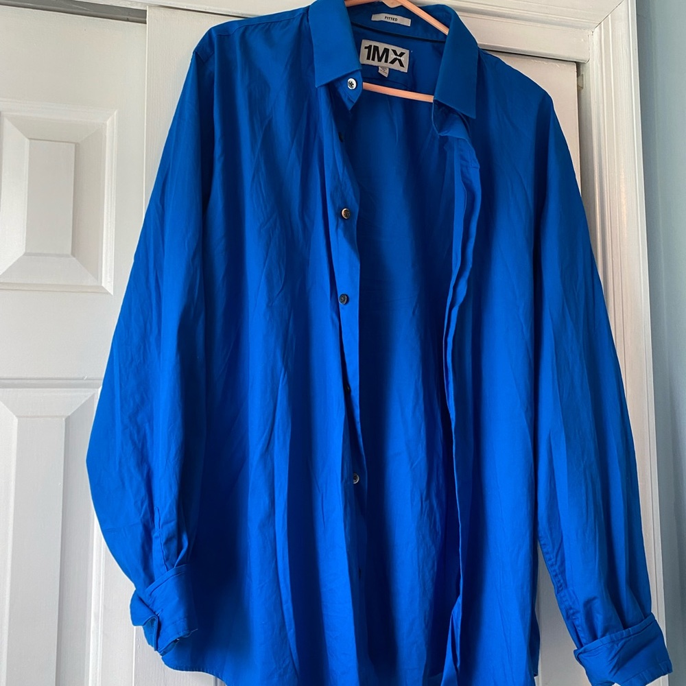 royal blue button up